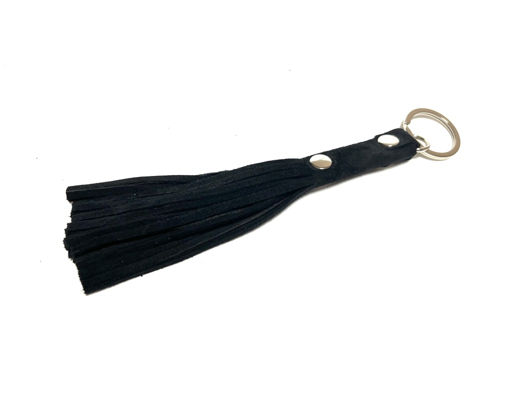 BDSM Арсенал брелок замшевый Плеть, Черный