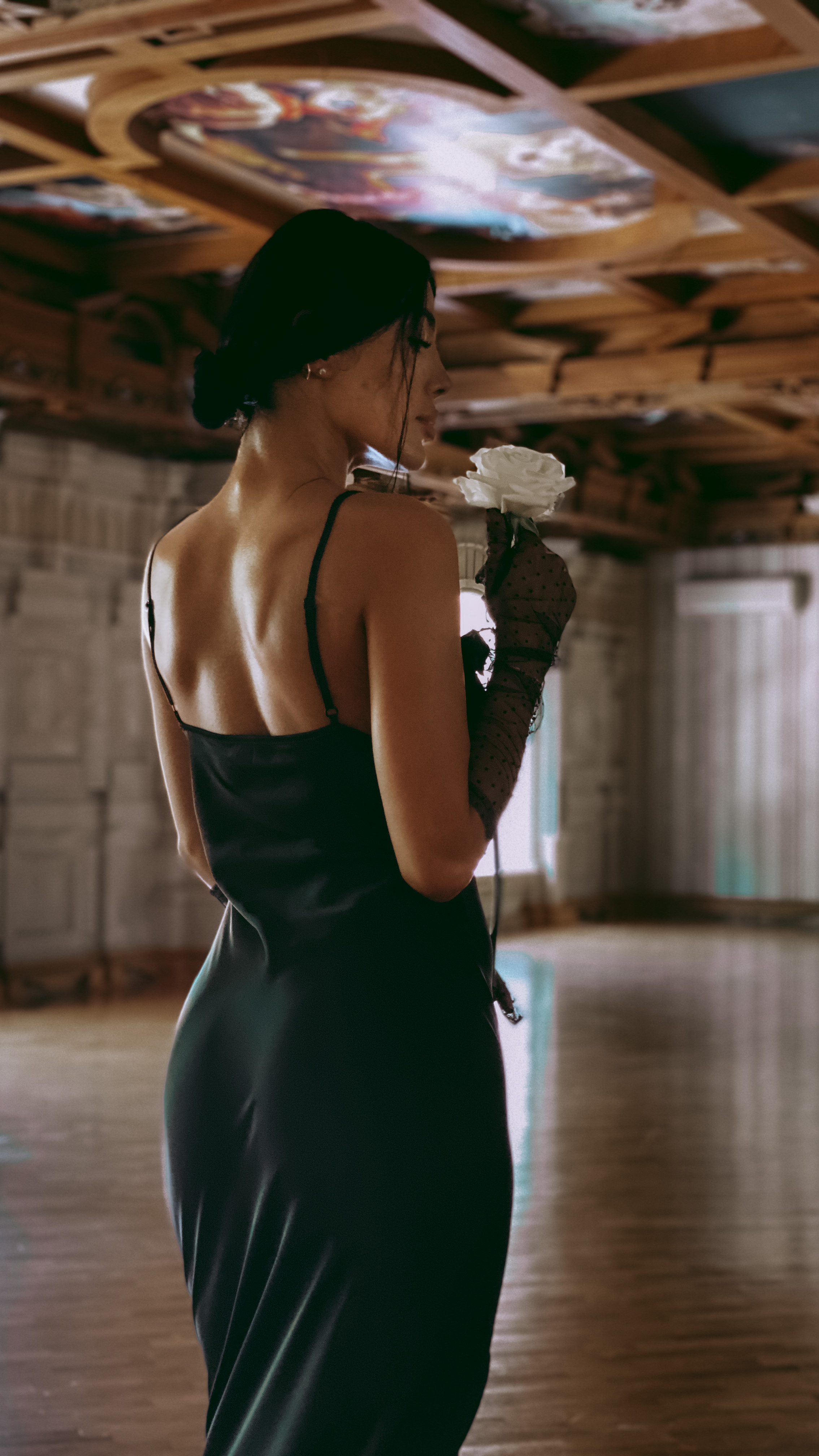 Instinto сорочка макси Perello, Черный 