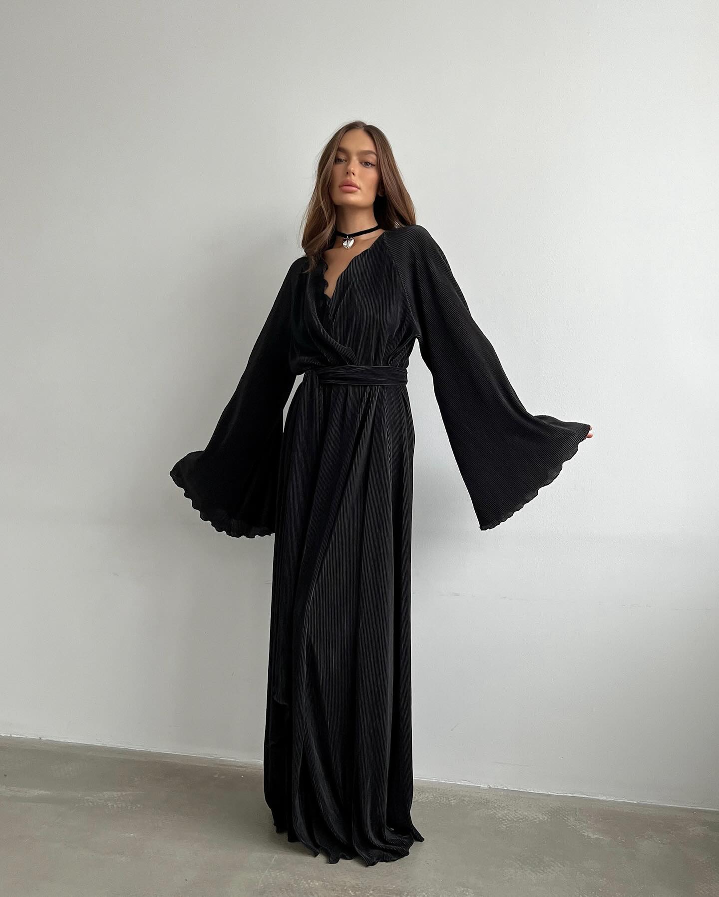 Instinto халат макси Minerva, Черный*