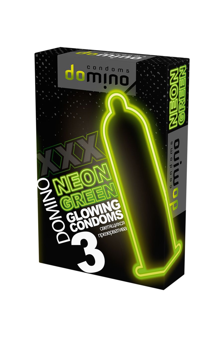 Domino презервативы neon 5.2 см, 3 шт.