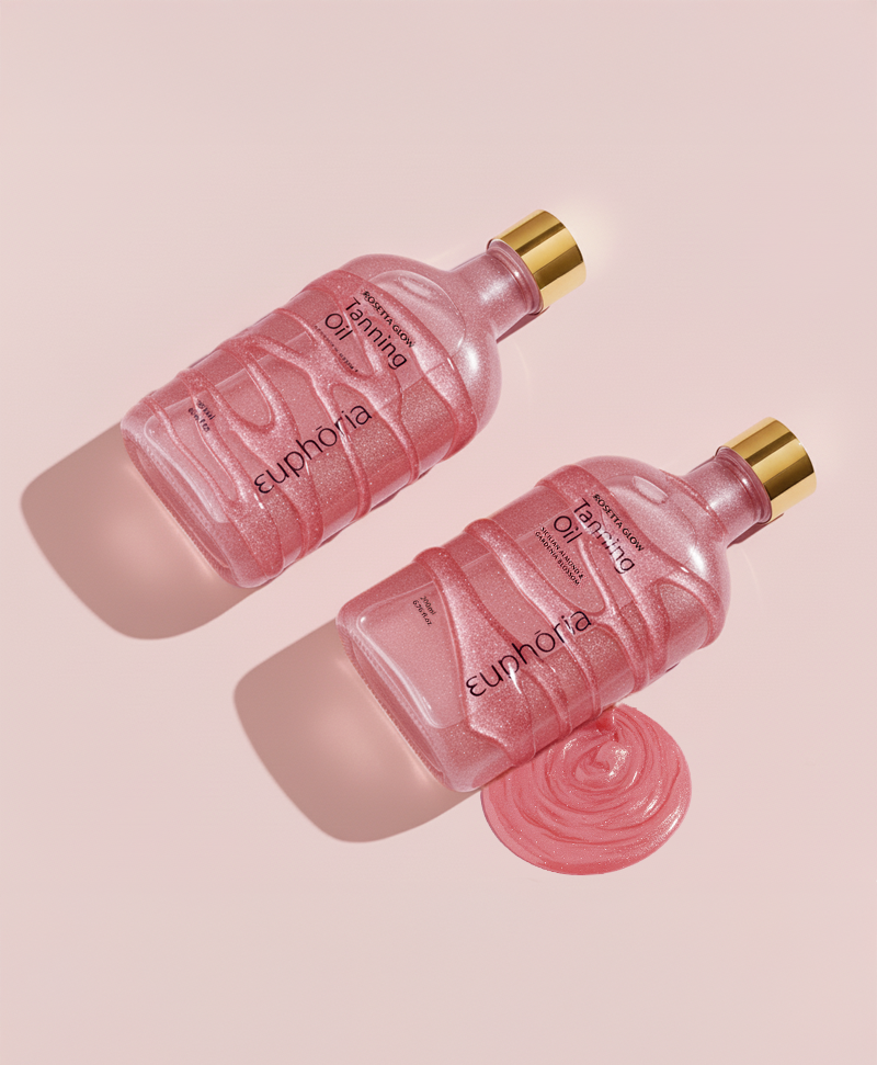 Euphoria масло-шиммер для загара Pink Sparkles, 100 мл.