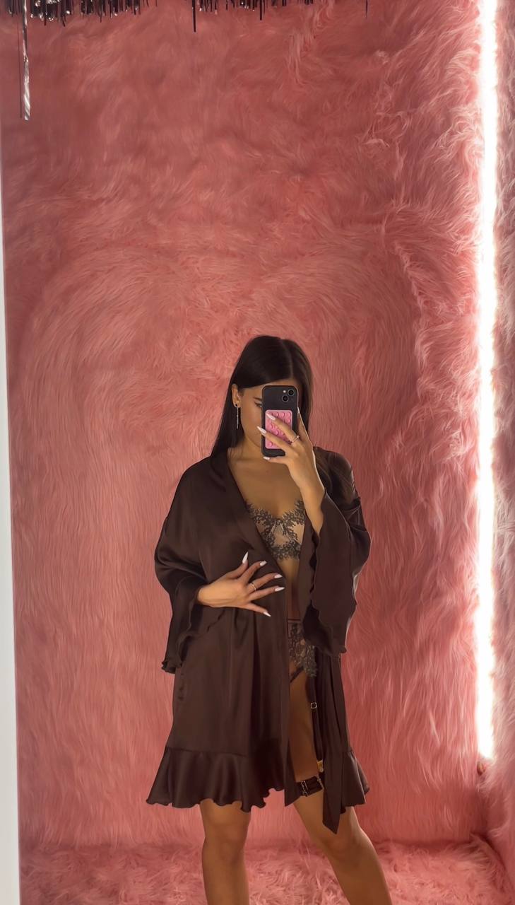 Instinto халат Perello, Коричневый 