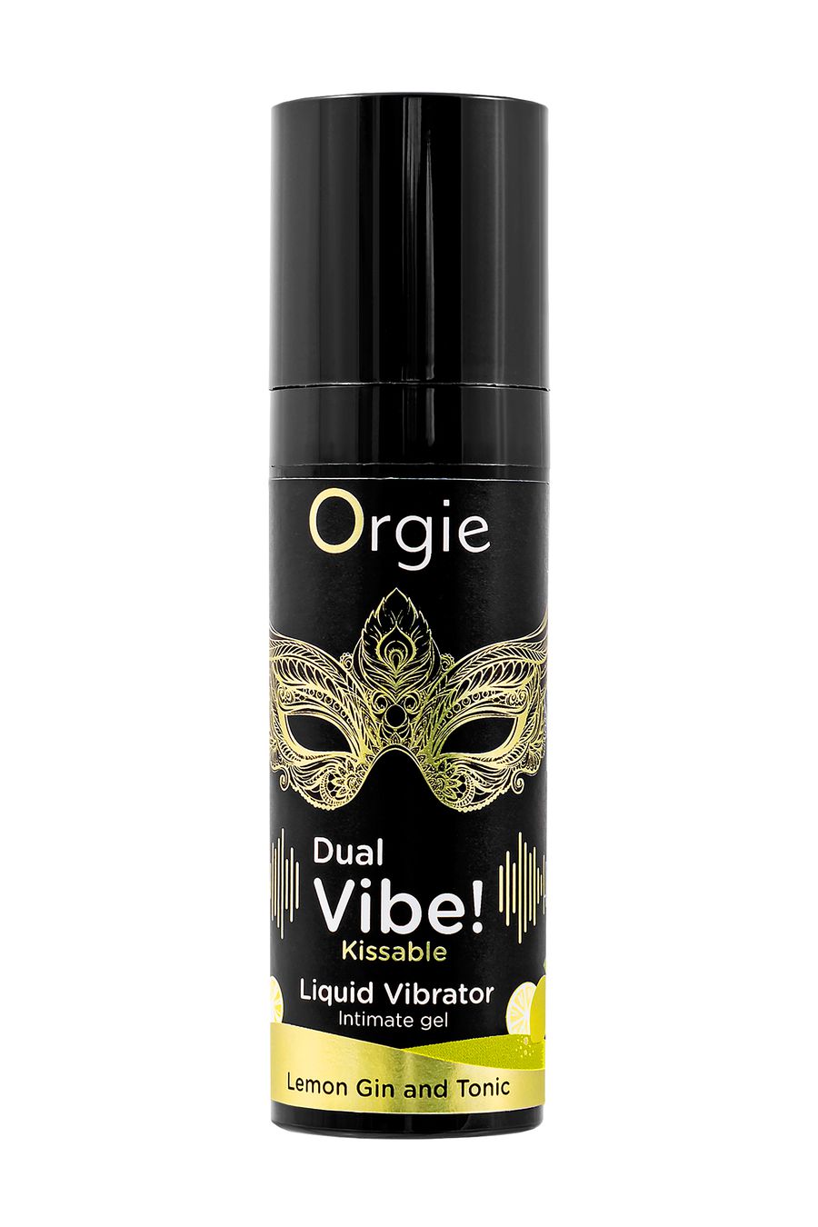 Orgie Dual Vibe! cъедобный гель с эффектом вибрации Lemon Gin And Tonic, 15 мл.