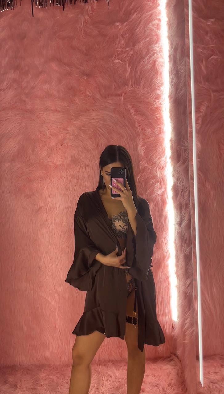 Instinto халат Perello, Коричневый 