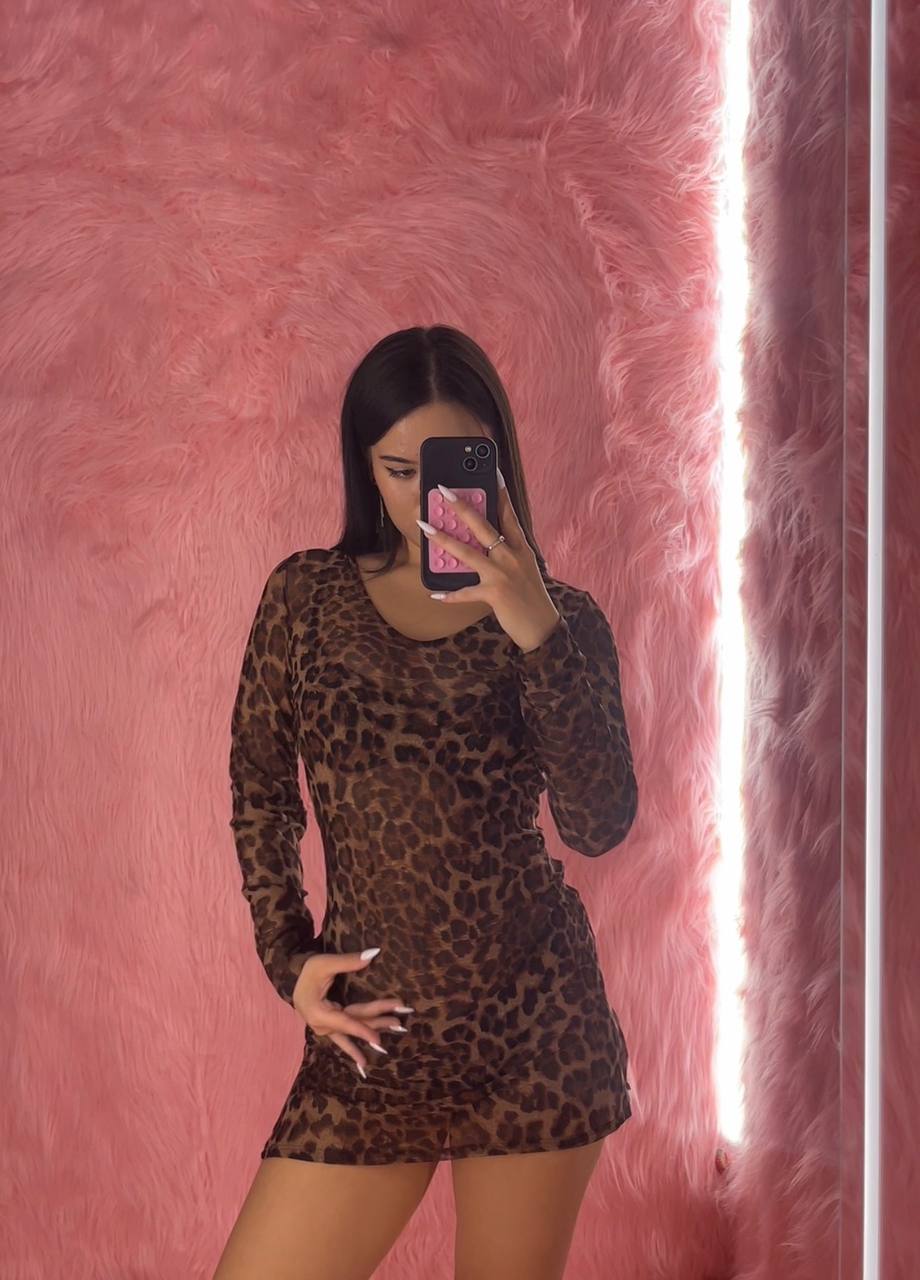 Instinto сорочка мини Rena, Леопард