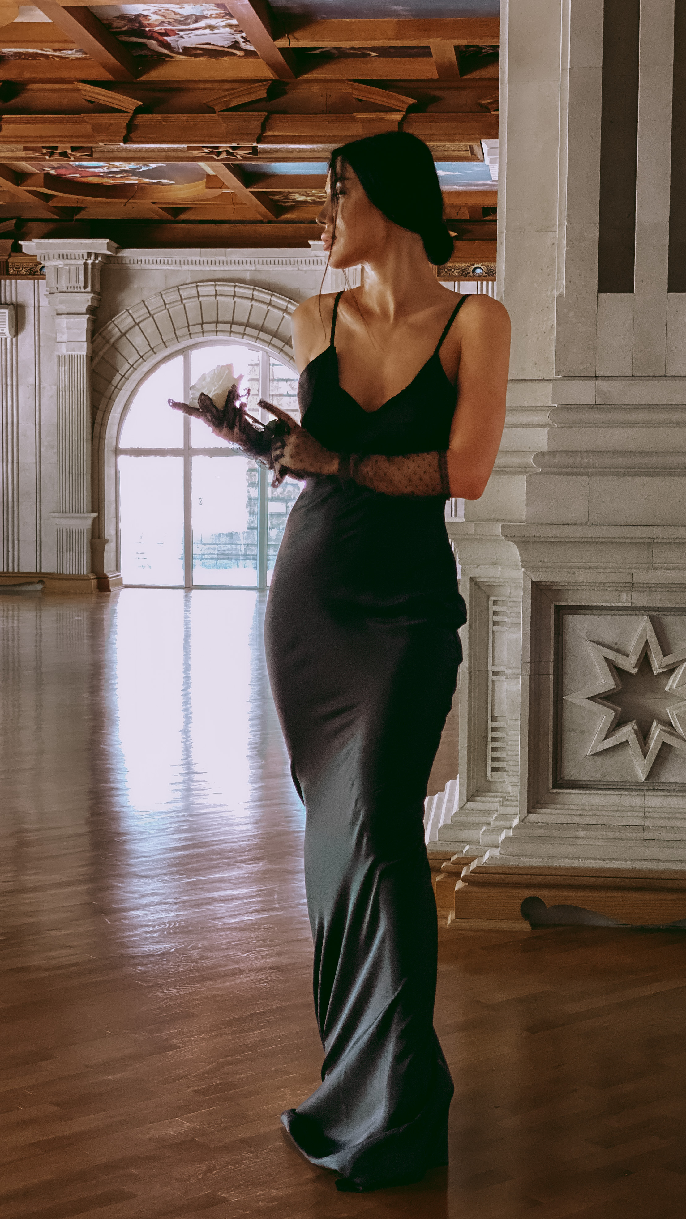 Instinto сорочка макси Perello, Черный 