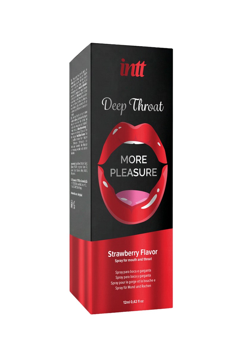 Intt оральный спрей Deep Throat клубничный, 12мл