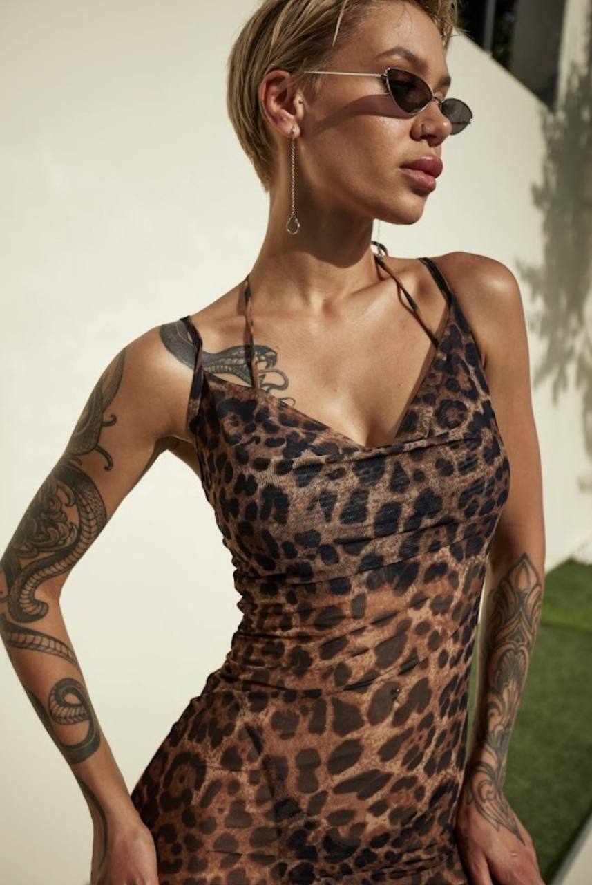 Instinto сорочка макси Haley, Леопард