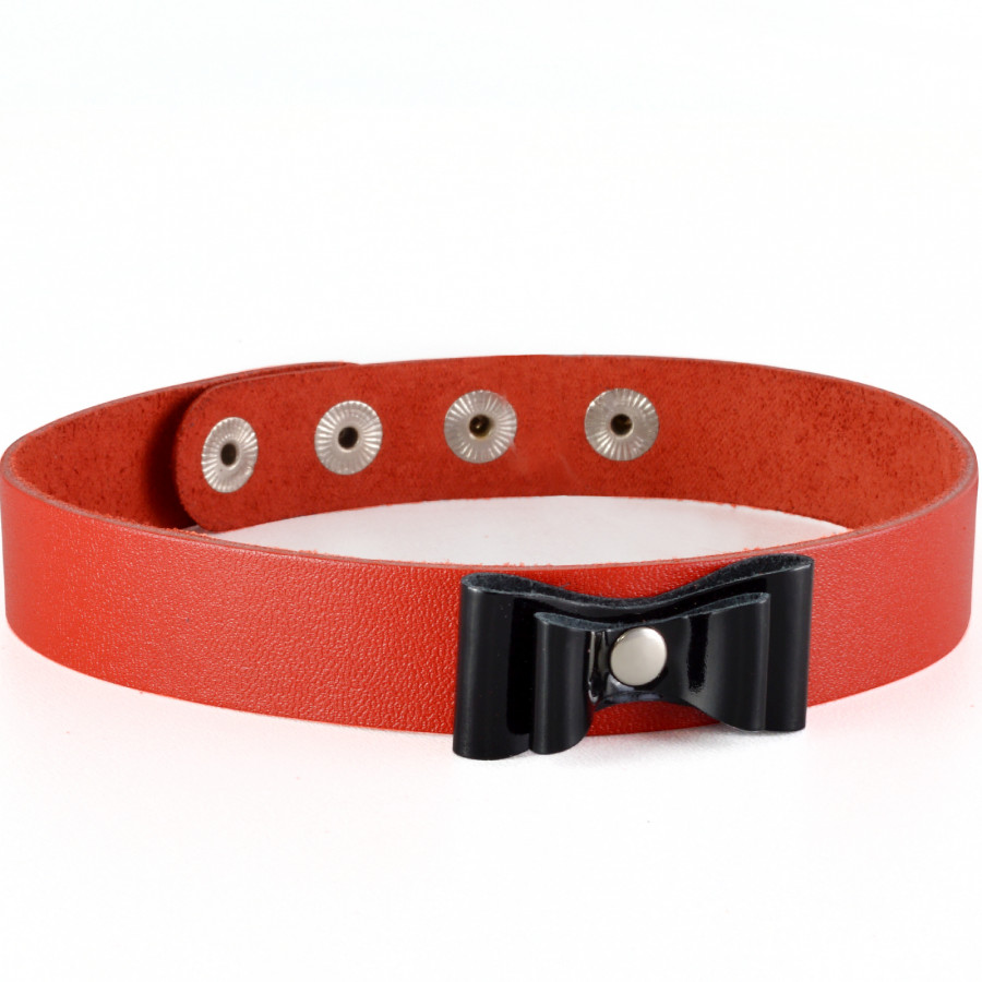 Sitabella чокер Кокетка с черным бантиком 3164-2, Красный