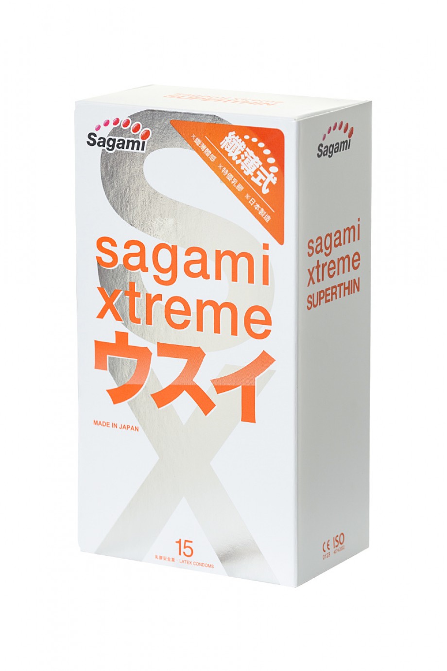 Sagami латексные презервативы Xtreme 0,04 мм, 15 шт.