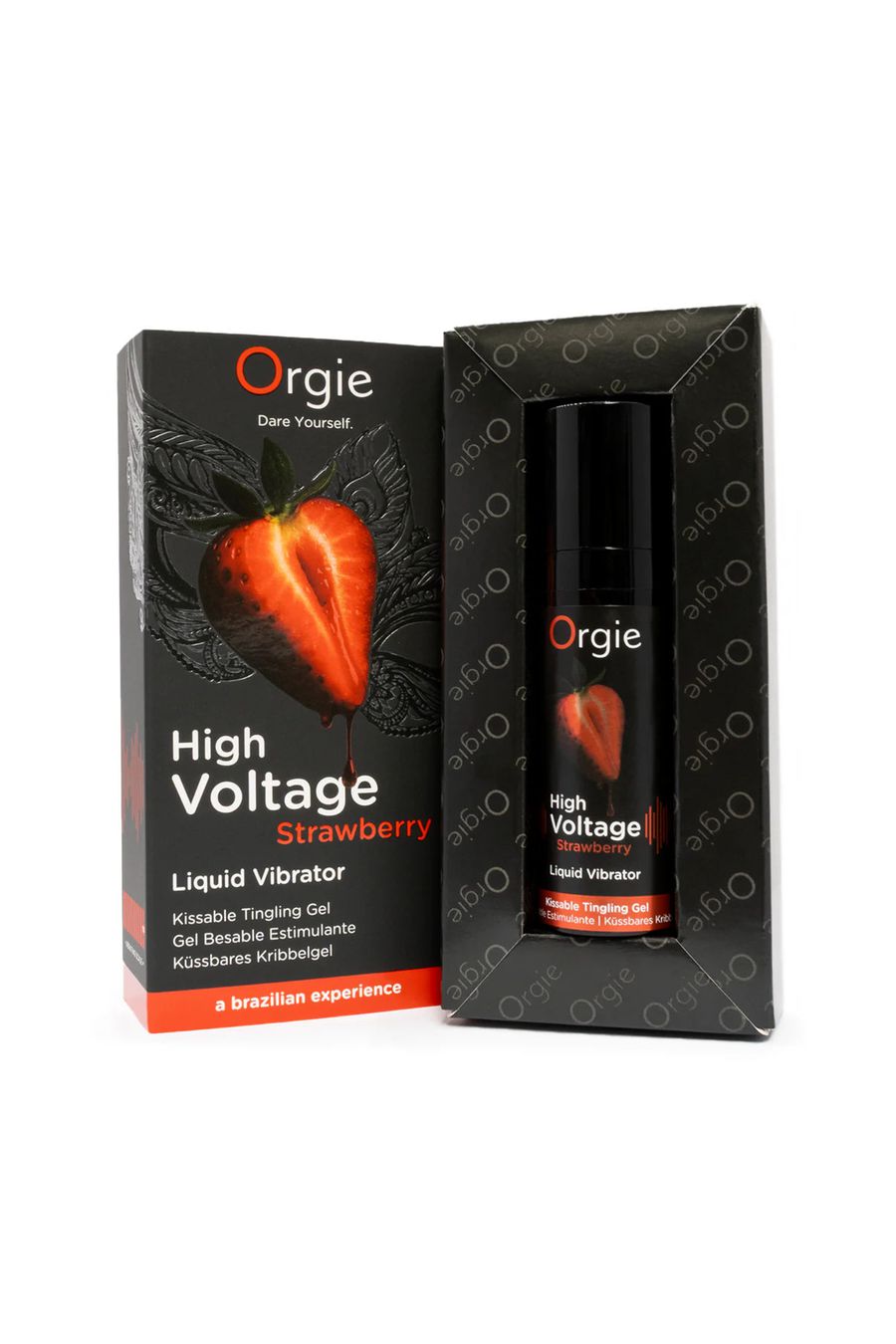 Orgie гель для массажа High Voltage Strawberry с усиленным эффектом вибрации, 15 мл.