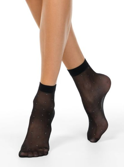 Conte носки в точку с люрексом CE FANTASY (чз), Черный