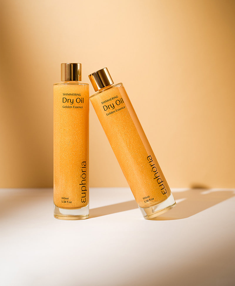 Euphoria сухое масло для тела с шиммером Golden Essence, 100 мл.
