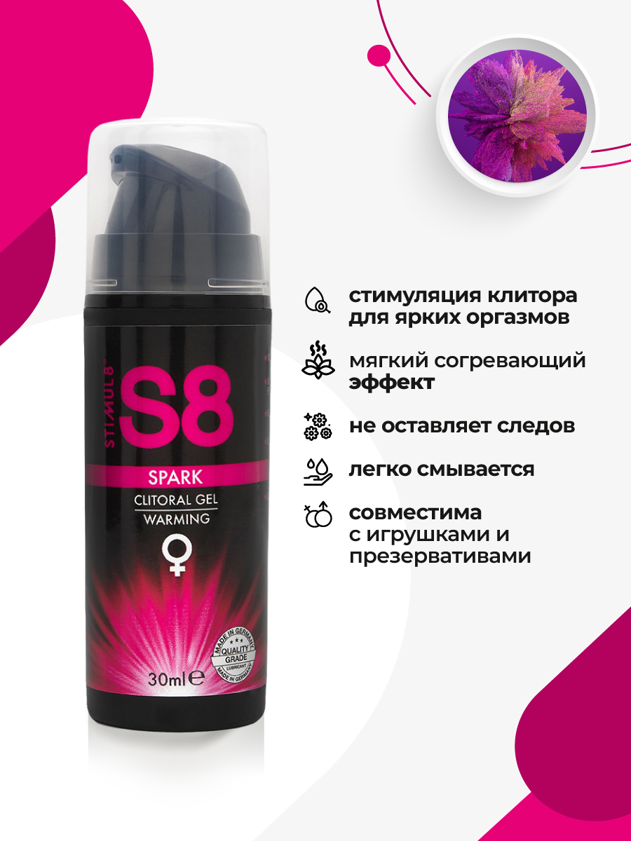 Stimul8 возбуждающий гель для клитора Spark Warming, 30 мл.