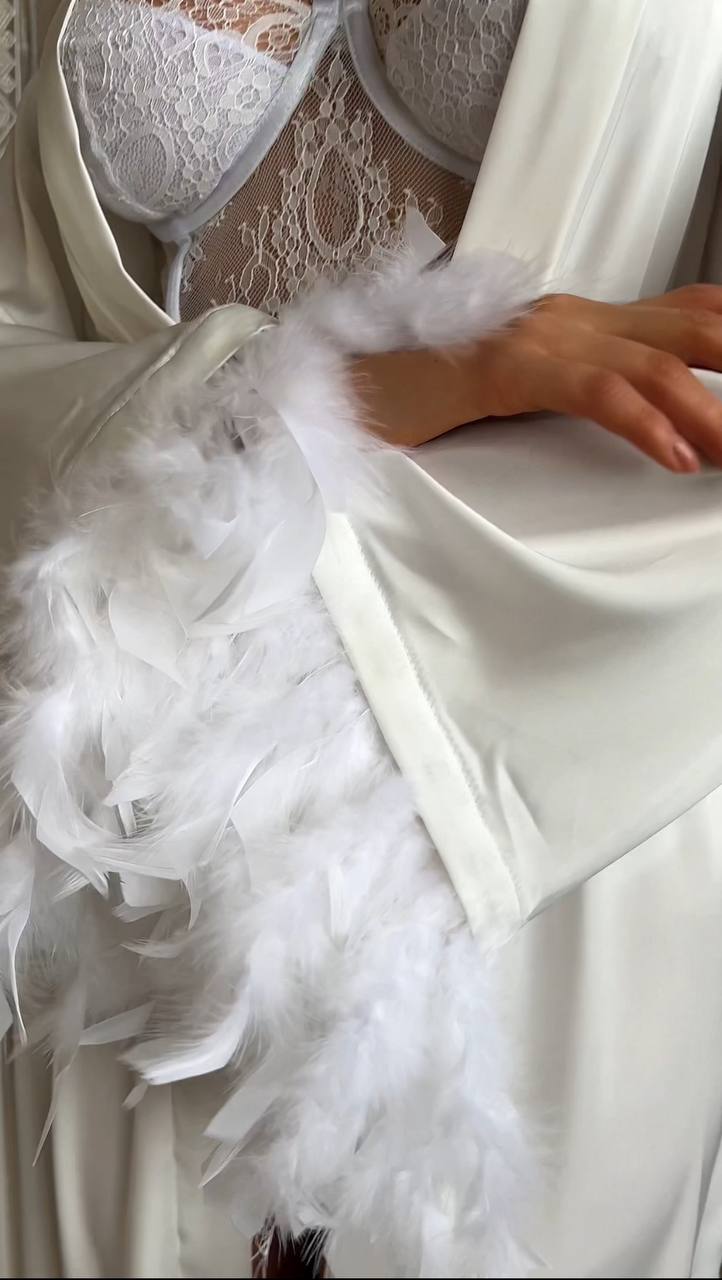 Instinto халат макси Siena, Белый