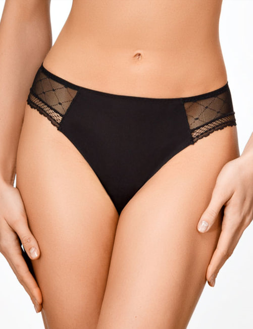 Amelie трусы бразилиана Nadin 2219-3, Черный