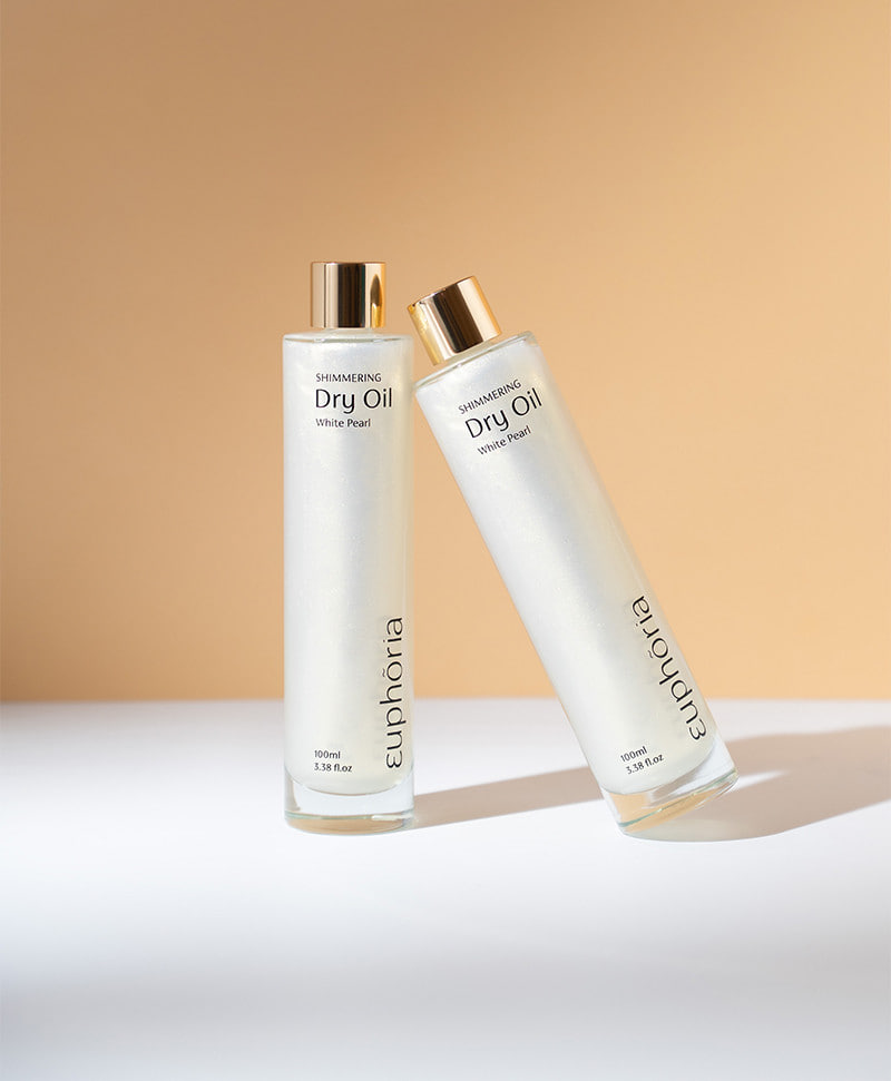 Euphoria сухое масло для тела с шиммером White Pearl, 100 мл.