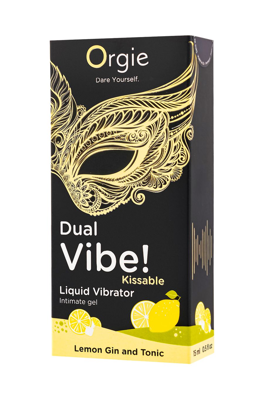 Orgie Dual Vibe! cъедобный гель с эффектом вибрации Lemon Gin And Tonic, 15 мл.