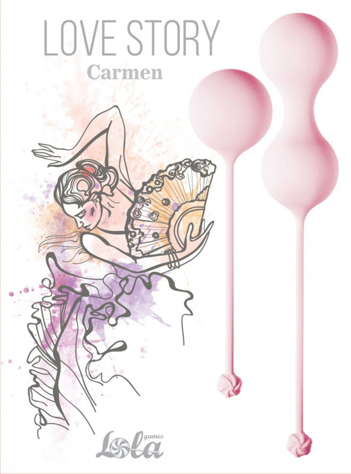 Lola Toys вагинальные шарики Love Story Carmen, Розовый