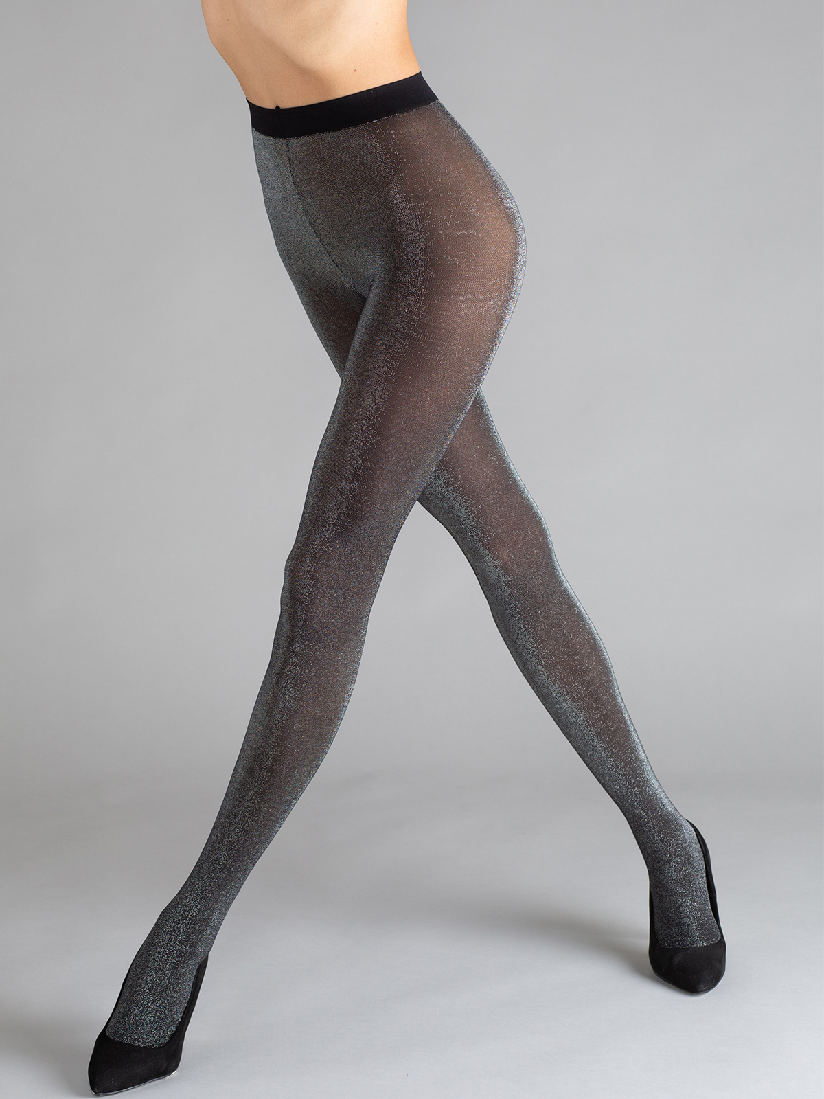 Minimi колготки Tulle Lurex, Черный
