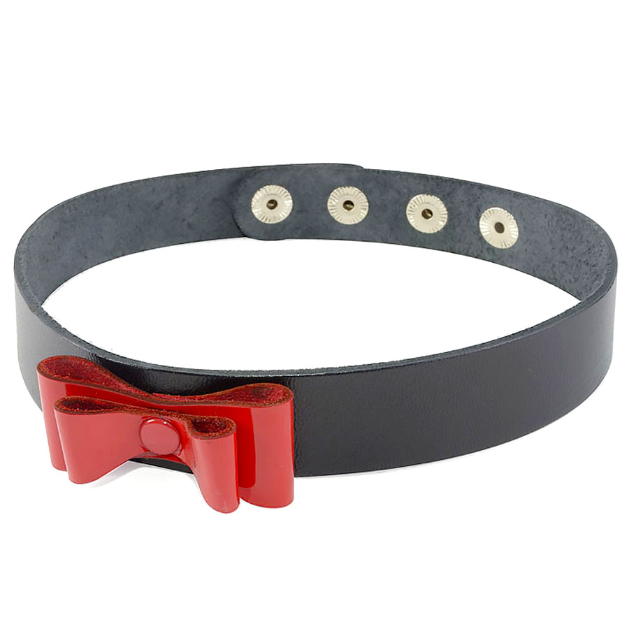 Sitabella чокер с красным бантиком 3164-1, Черный