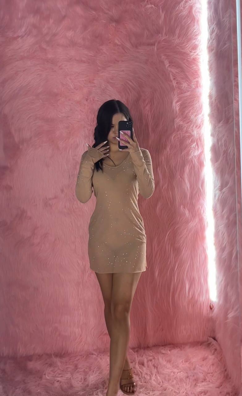 Instinto сорочка мини Rena Spark, Бежевый