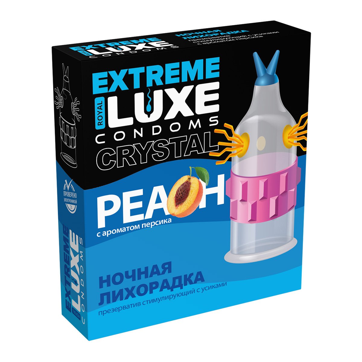Luxe Extreme презервативы c ароматом персика Ночная Лихорадка, 1 шт.
