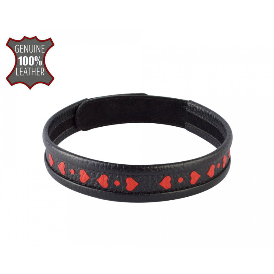 Sitabella ошейник с сердечками 3022-1, Черный