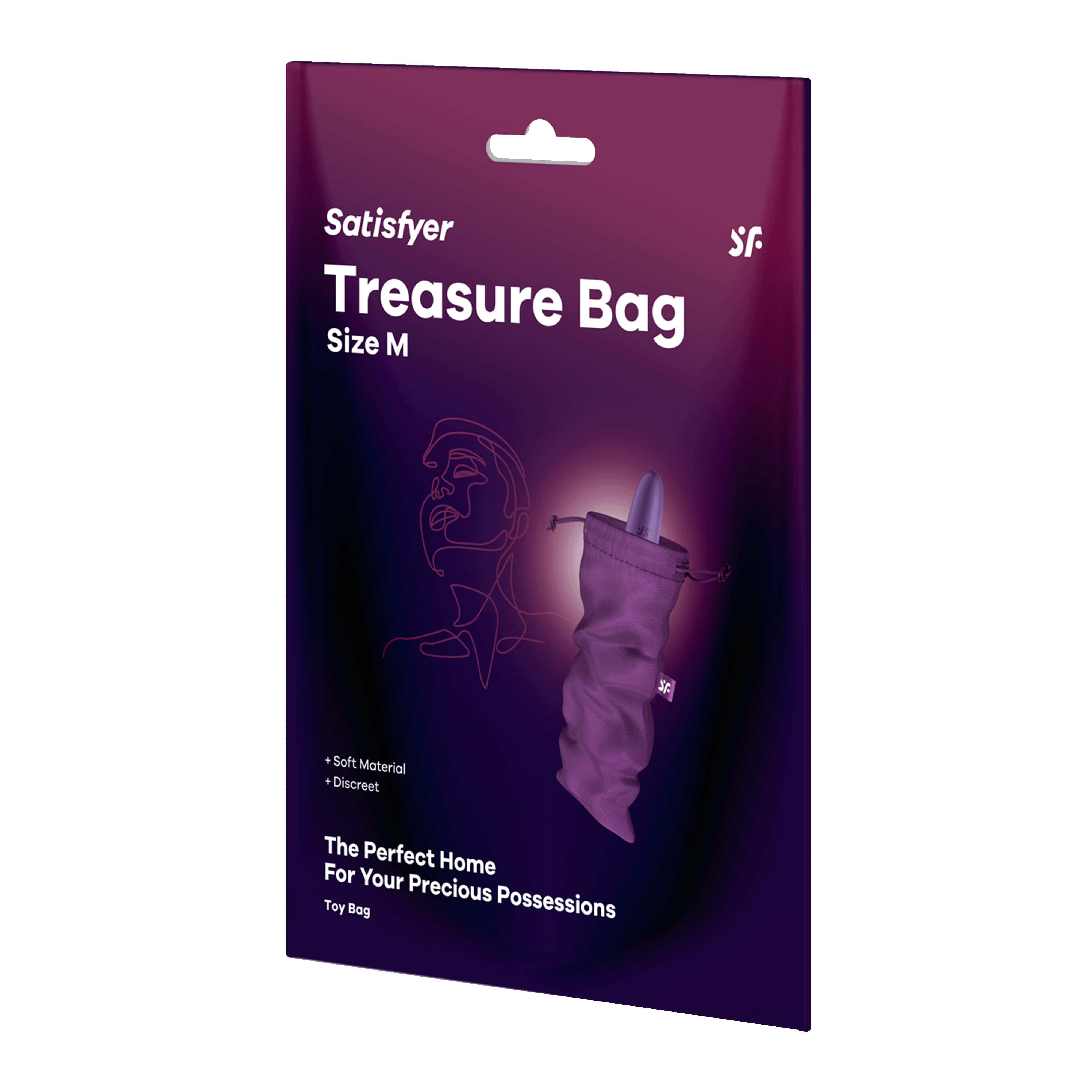 Satisfyer мешочек для хранения массажера Treasure Bag M, Фиолетовый