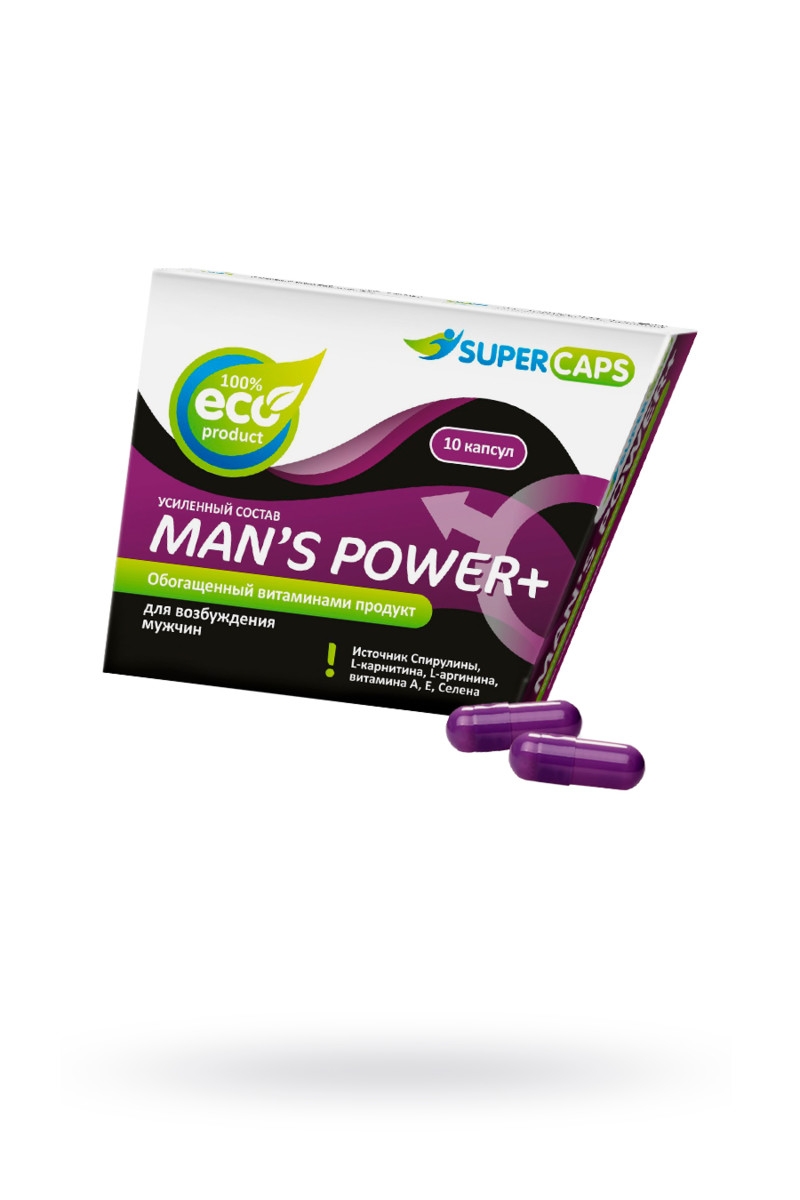 SuperCaps капсулы возбуждающие для мужчин Man's Power Plus, 10 шт.