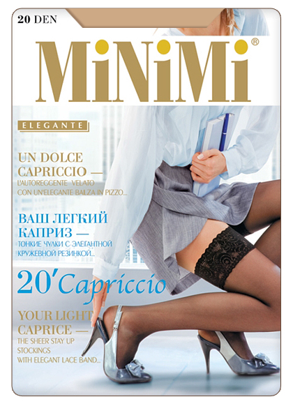 Minimi чулки Capriccio 20 den (чз), Черный