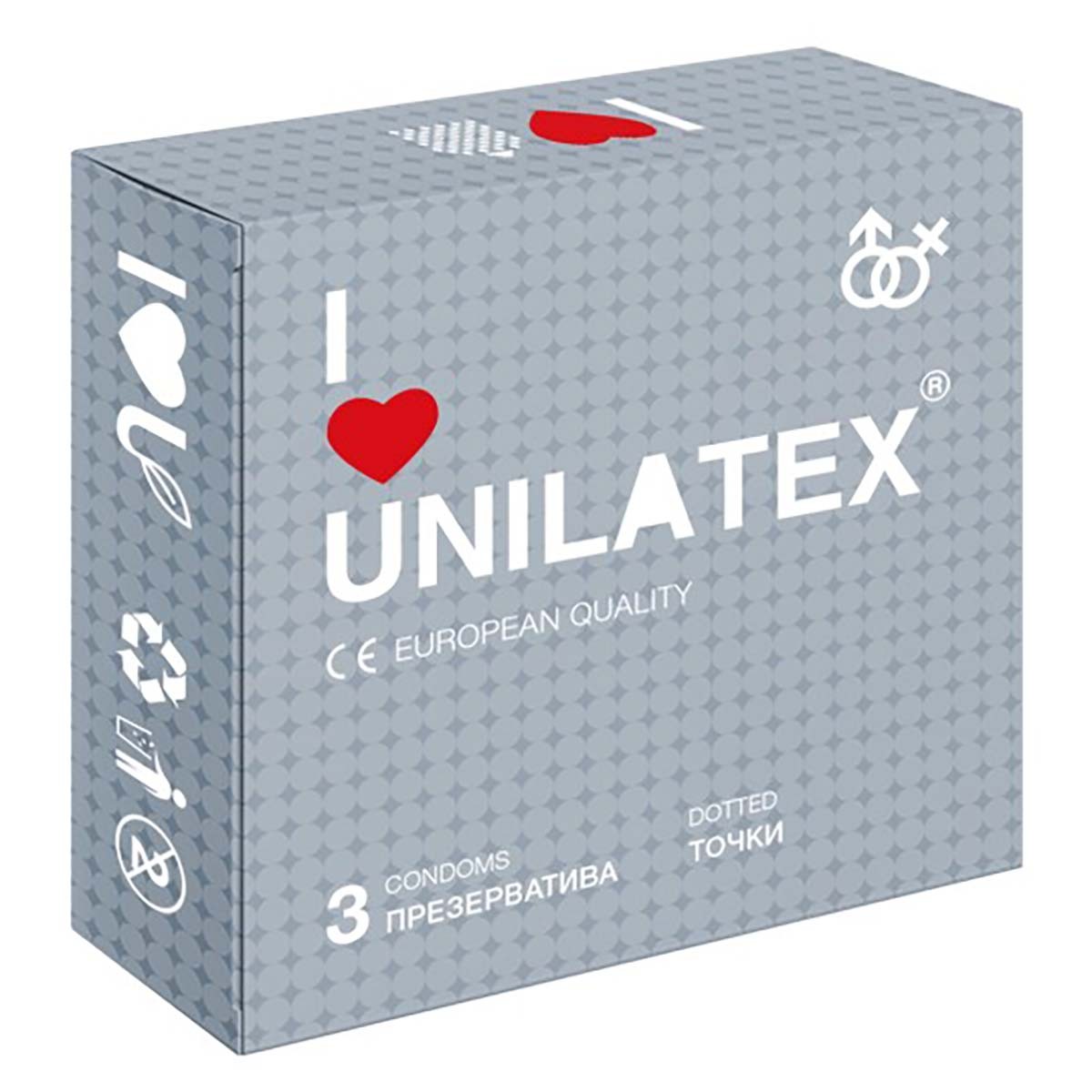 Unilatex презервативы с точками Dotted, 3 шт.