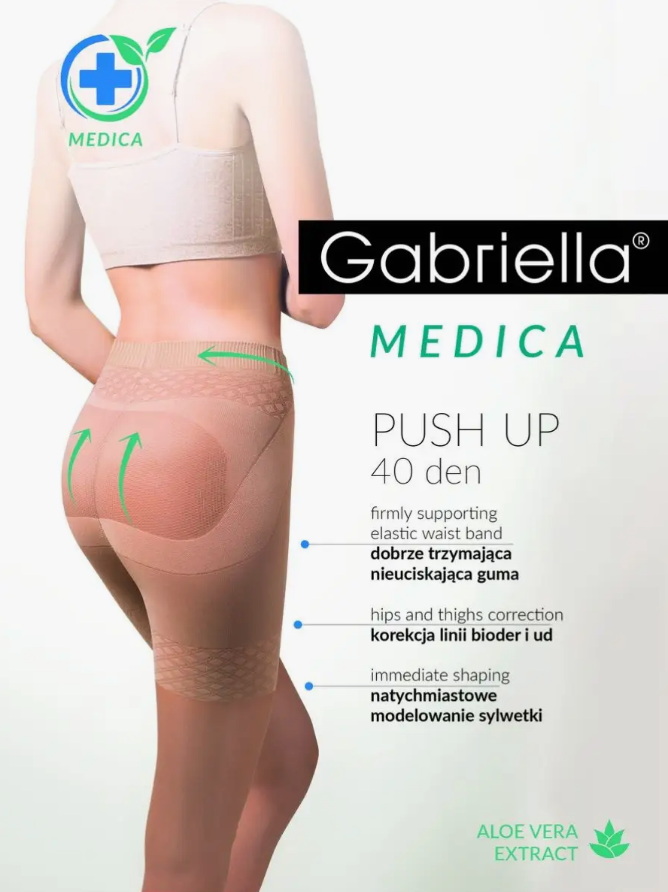 Gabriella колготки Push Up 128 40 den, Черный