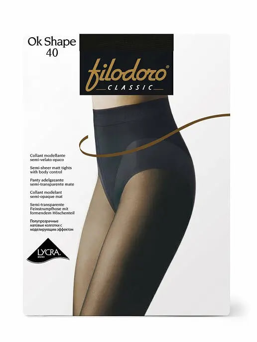 Filodoro колготки Ok Shape 40 (чз), Черный