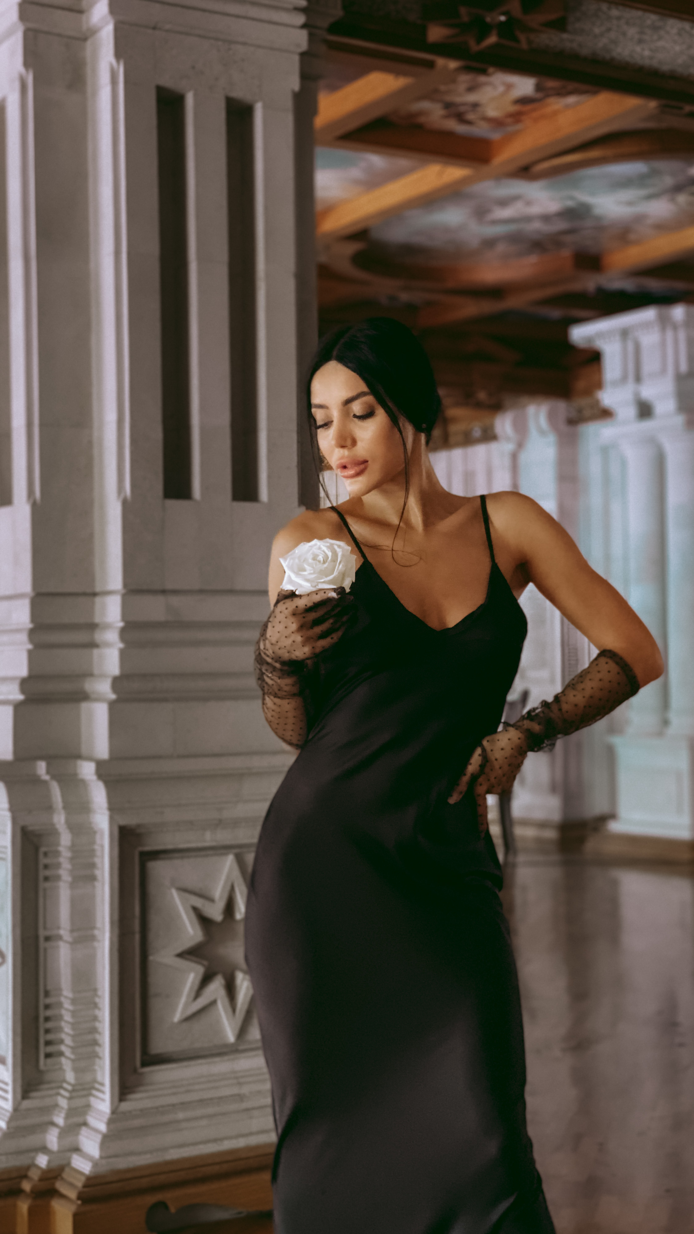 Instinto сорочка макси Perello, Черный 