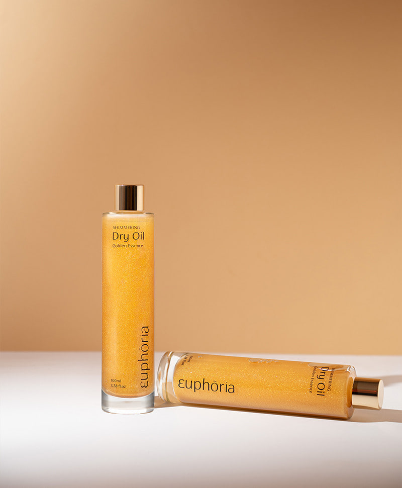 Euphoria сухое масло для тела с шиммером Golden Essence, 100 мл.