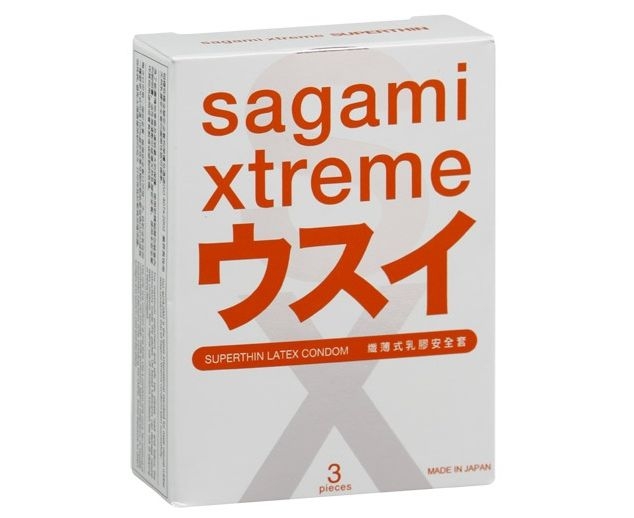 Sagami презервативы латексные ультратонкие Xtreme 0.04мм, 3 шт.