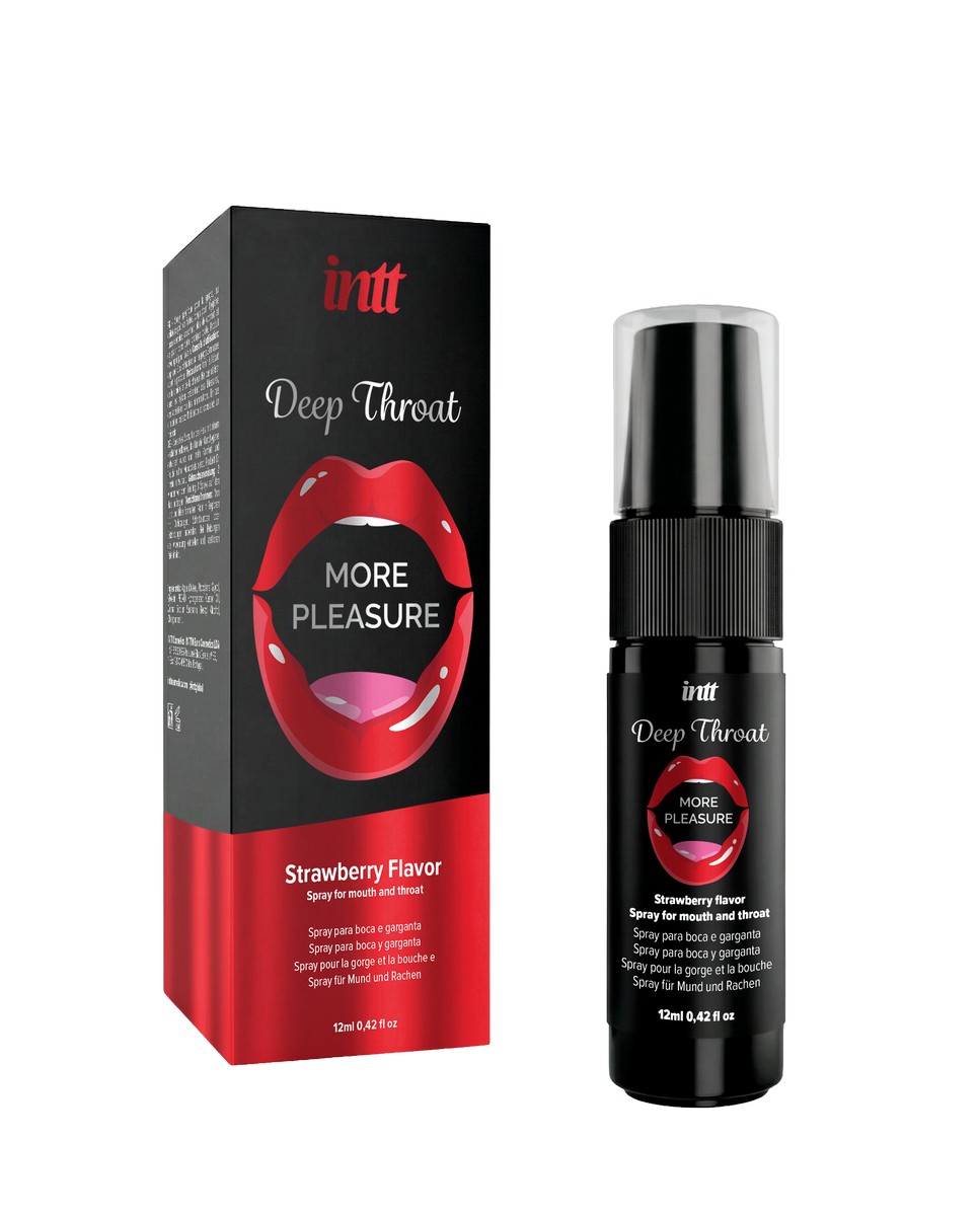 Intt оральный спрей Deep Throat клубничный, 12мл