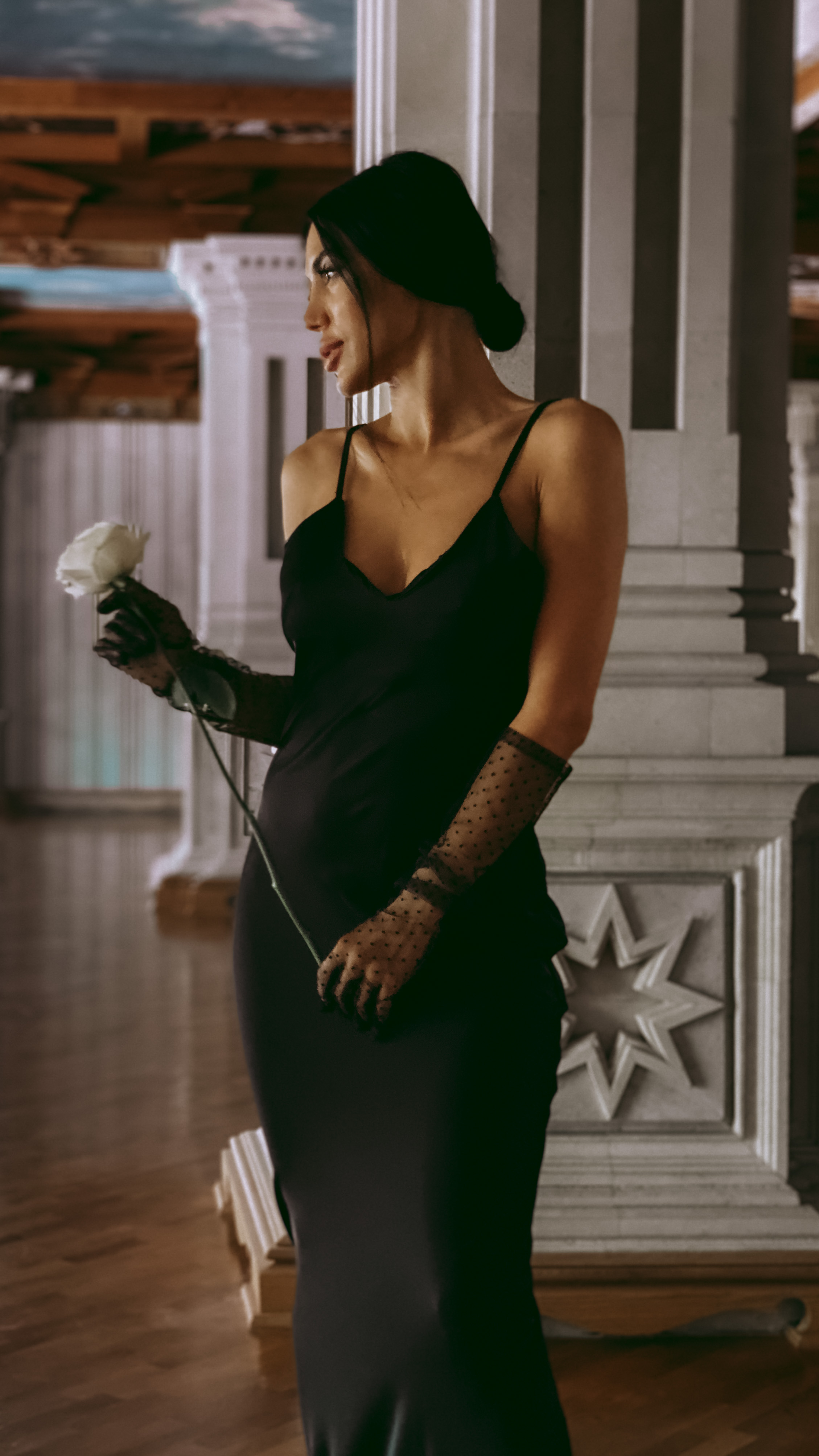 Instinto сорочка макси Perello, Черный 