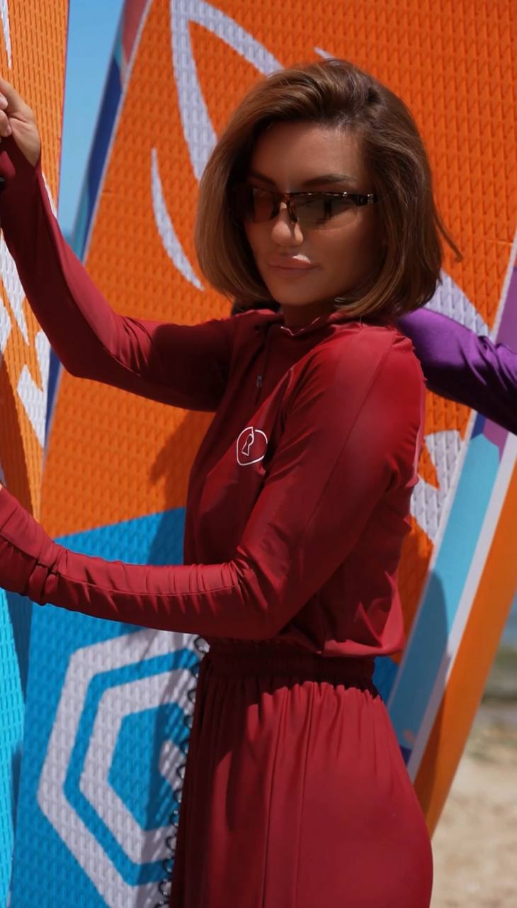 Instinto буркини комбез макси Zazoo, Бордовый