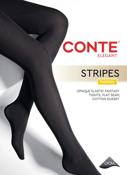 Conte колготки женские CE FANTASY STRIPES 70 (чз), Черный