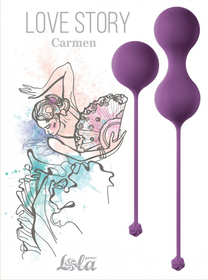Lola Toys вагинальные шарики Love Story Carmen, Фиолетовый