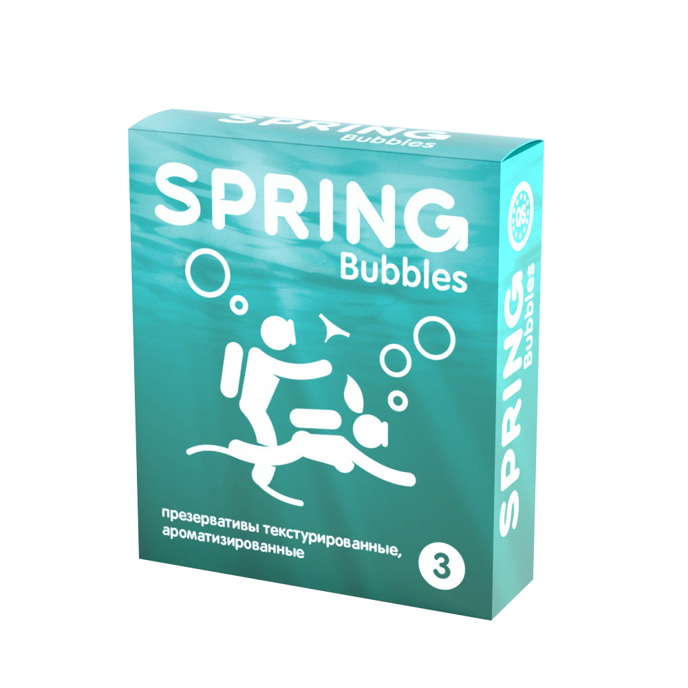 Spring презервативы с ароматом тутти-фрутти Bubbles, 3 шт.