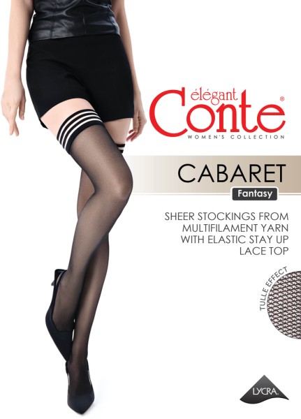 Conte чулки CABARET (чз), Черный